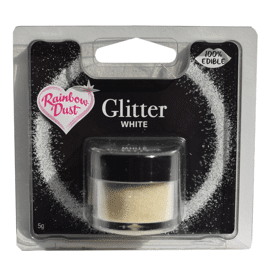edible glitter - white